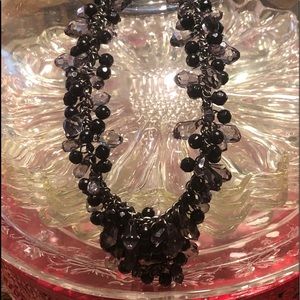 Statement beaded necklace.